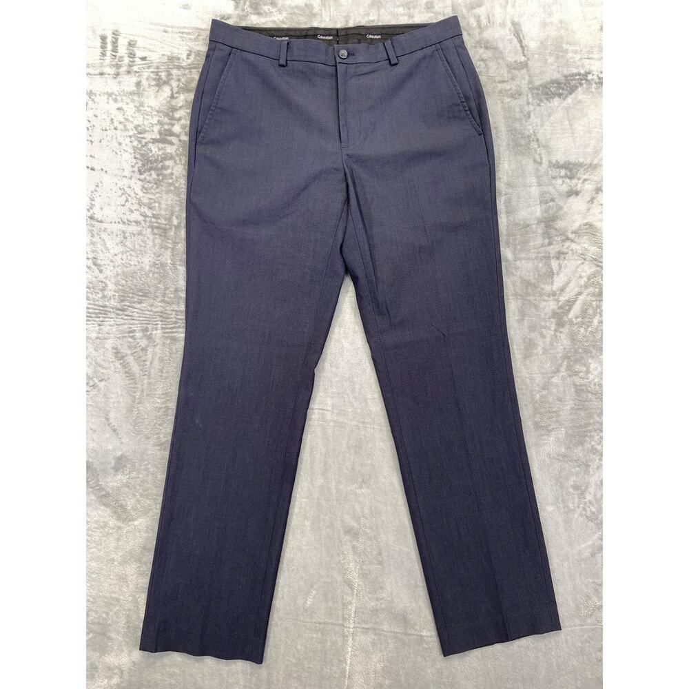 Calvin‎ Klein Men's Dress Pants Straight Size 30x30 Navy Blue Formal